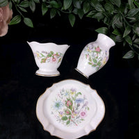Thumbnail for Aynsley Set gift Wild Tudor Fine Bone China – Vase, Trinket Dish & Candle Holder5