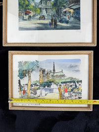 Thumbnail for Parisian Street Scene Watercolors -Etchings by 
