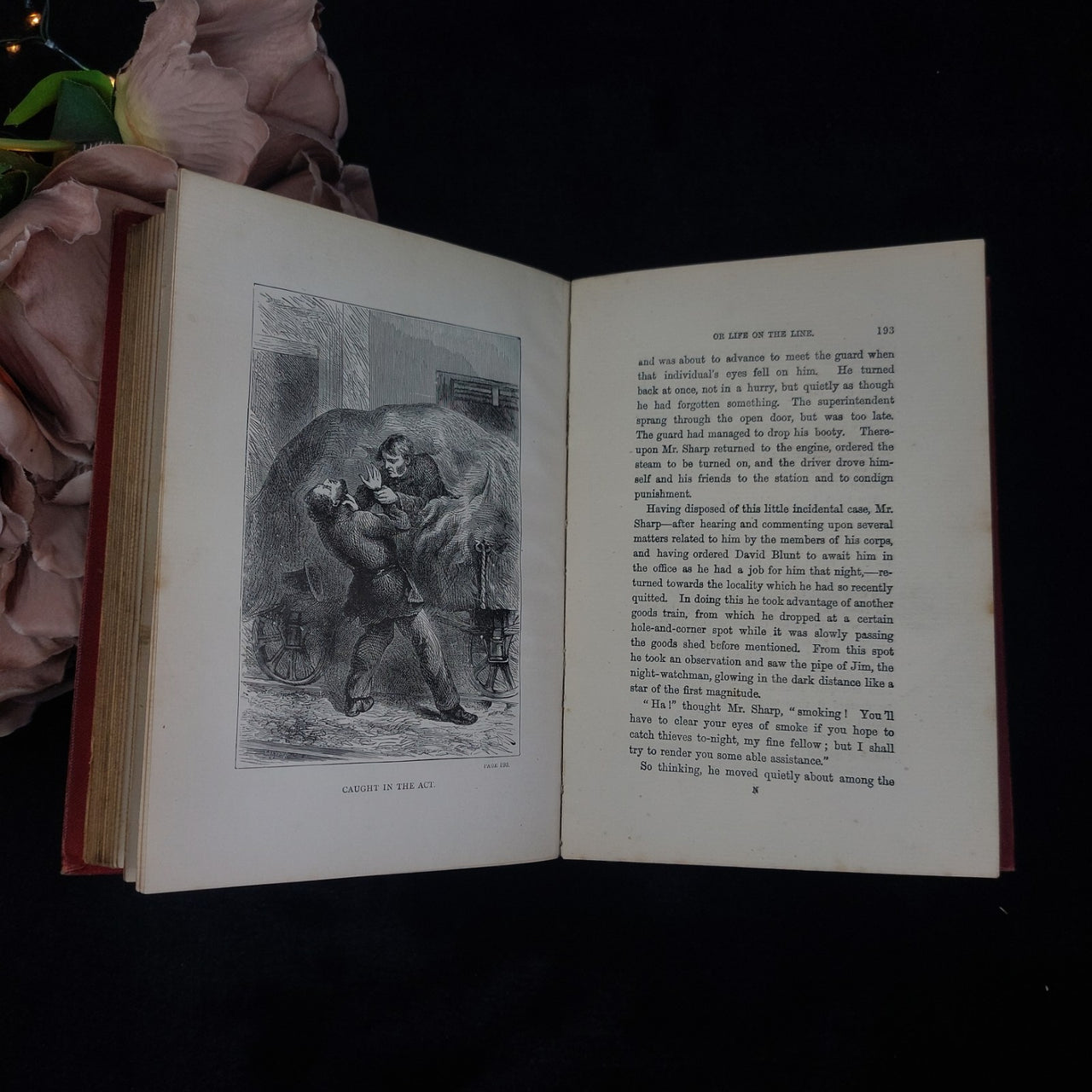 1871  Ballantyne The Iron Horse Book Good Red Decorated Railway Rare Adventure 8