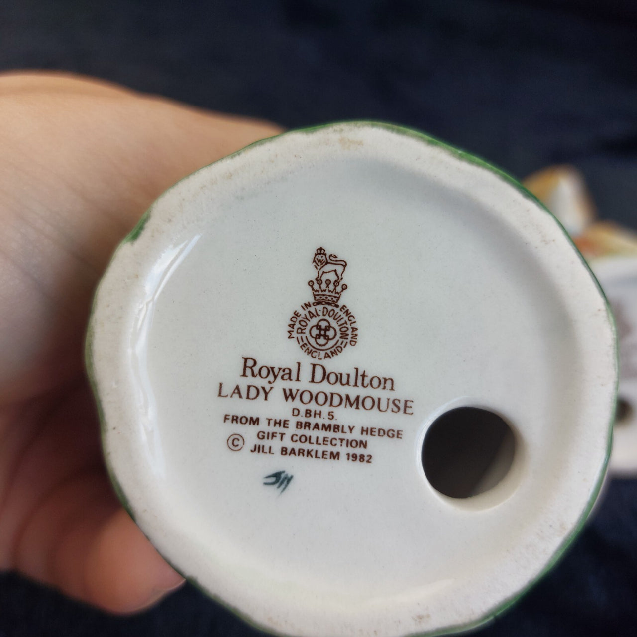 Royal Doulton 1980s Brambly Hedge Mice Figurines Set Lord Lady Woodmouse Base9