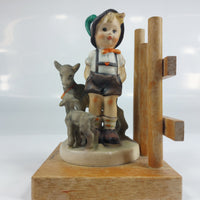 Thumbnail for Goebel Hummel HUM 250 A&B Bookends Goat Herder & Feeding Time 1960s Figurine dec8