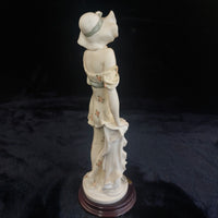 Thumbnail for Rare Giuseppe Armani lady Figurine 1993 Florence Lady Hat Rose Signed 9.5