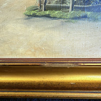 Thumbnail for Original Oil Painting on Canvas Signed Y. Holm - Thatched Landscape Cottages14