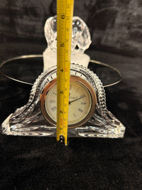 Thumbnail for Waterford Elegant Crystal Clock & Frosted Horse Figurine Desk Decor Set Clear de8