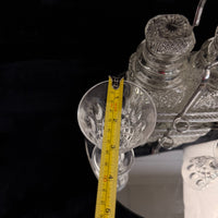 Thumbnail for Vintage Cut Crystal Glassware & Spice Jar Set Elegant Tableware 5 Glasses & Jar16