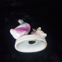 Thumbnail for Antique Porcelain Duck Figurine Iridescent Pastel Trio – Foreign Mark 7, 4