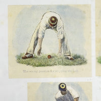 Thumbnail for Lucien Davis Cricket Art Print Framed 19thC Illustrations Sport Scene Technique 10