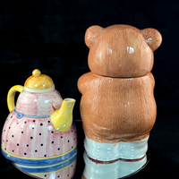 Thumbnail for Britannia Though Paws biscuit Jar & Lady Teapot Set 1993 Ceramic kitchen decor4