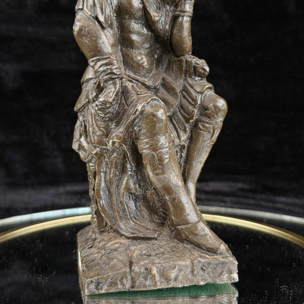 Bronze Lorenzo de Medici Figurine Sculpture Thinker Style 6" Renaissance Art.8