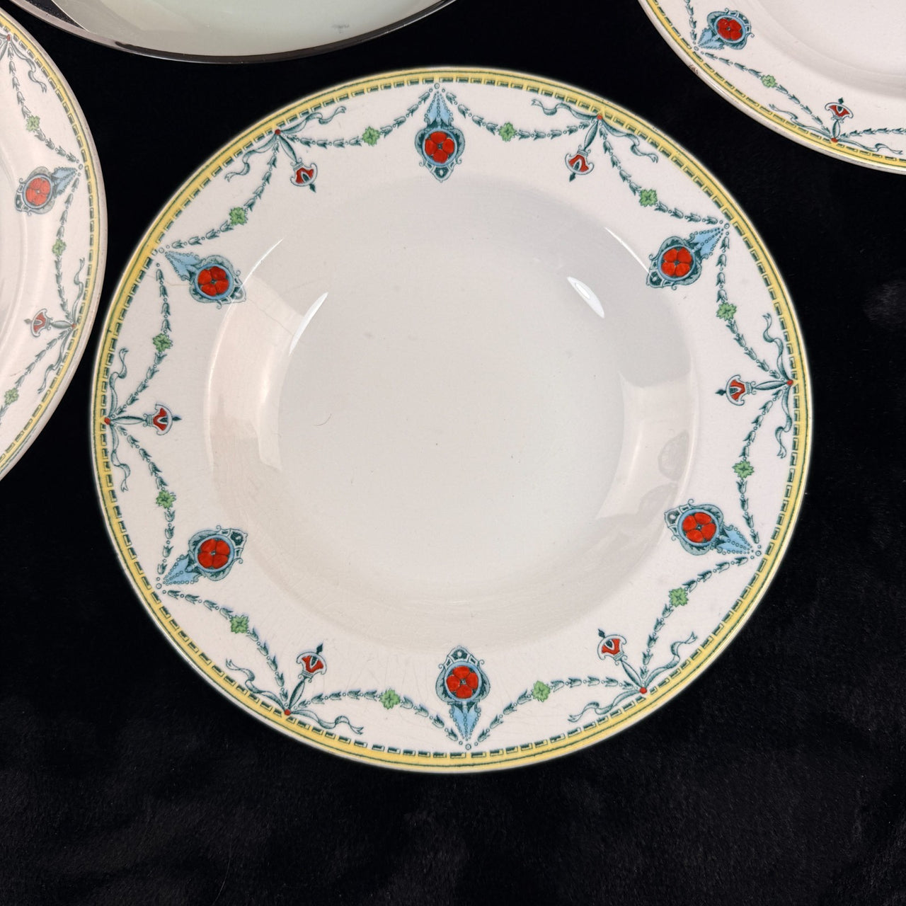 Set of 6 Vintage/Antique Devon Ware (S. F. & Co.) CECIL Shallow Bowls Ornament14
