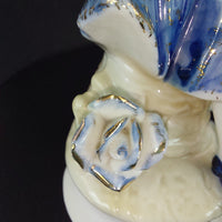 Thumbnail for Vintage Porcelain Foreign Lady Musician Figurine 6.5