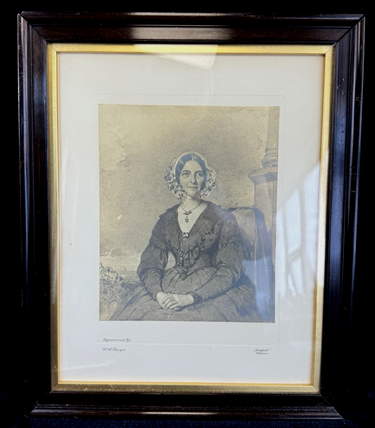 Rare Antique Engraving of Mrs Murray by W. A. Sawyer Historical Family Portrait0