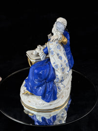 Thumbnail for German Antique Porcelain Figurine: Rococo Couple at Tea by Scheibe-Alsbach 18th13