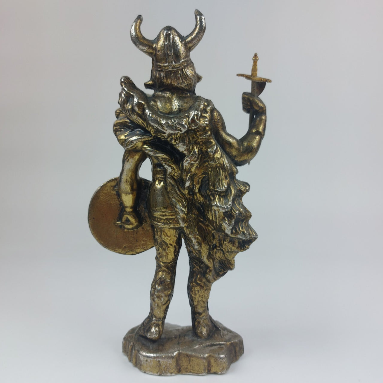 Brass Viking Warrior Figurine Vintage  2kg  with Shield and Sword   9" (23 cm) 8