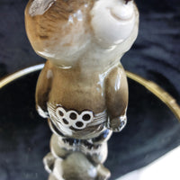 Thumbnail for Vintage Misha USSR 1980 Moscow Olympic Bear Porcelain Figurine Statue 4.5