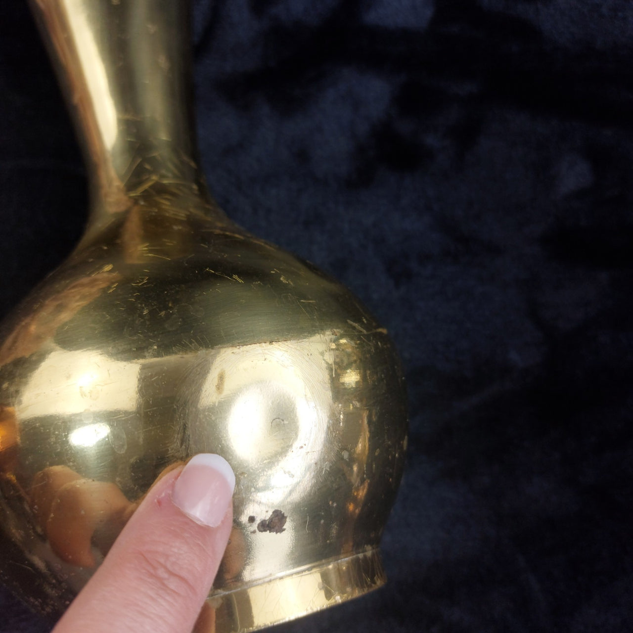 Vintage Brass Bud Vase 10" Tall 0.523kg Patina Acceptable Worn Condition Gold6