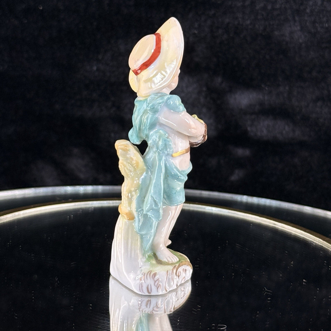 Antique Figurine Porcelain China Collectable Figure Marked Glazed German Girl4