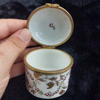 Thumbnail for Le Tallec Paris Grape Vine Porcelain jewellery Box Hand Trinket  Painted France5