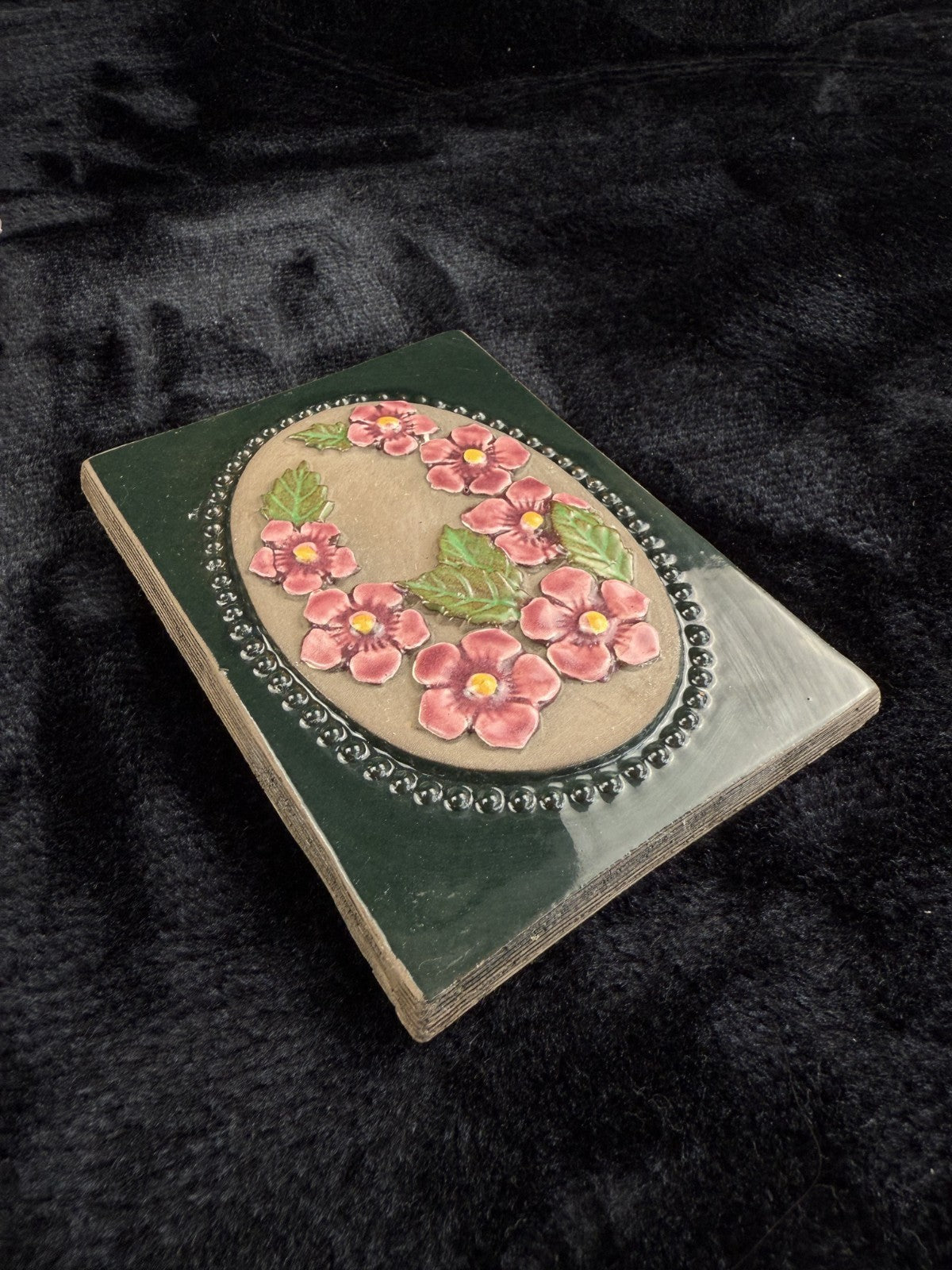 Vintage JIE Gantofta Swedish Ceramic Wall Tile  Floral Design by Aimo5