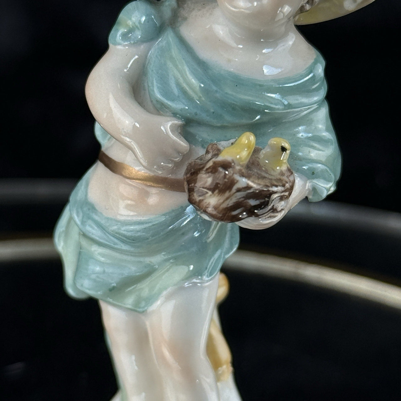 Antique Figurine Porcelain China Collectable Figure Marked Glazed German Girl9