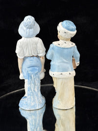 Thumbnail for Antique 19th c German Porcelain Figurine Pair Two Children Bisque &Glazed Finish9