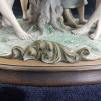 Thumbnail for Very Large Capodimonte figurine 'The Card Players' Friends group pics see decor16