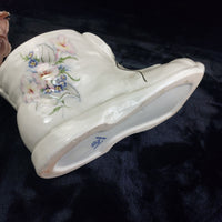 Thumbnail for Maryleigh Pottery Floral Boot Vase Gilded Staffordshire 12