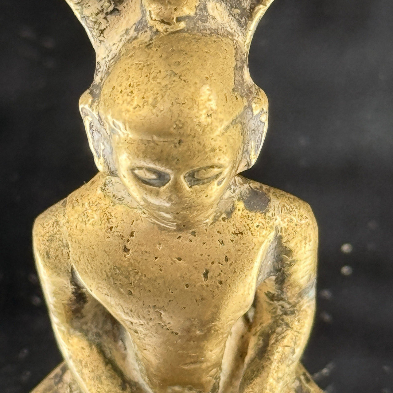 Jain Bronze Statue – Naga Parshvanatha Jain Tirthankara 3” Serpent Hood Idol9