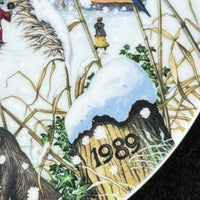 Thumbnail for Wedgwood 1989 Skating on the Fen Plate Colin Newman Christmas Bone Vintage China7