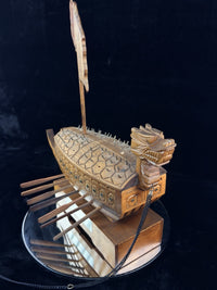 Thumbnail for Handmade Korean Turtle Ship Model Geobukseon War Boat Wood 15” Dragon Head Korea14