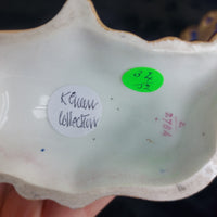 Thumbnail for Victorian Antique Blue Porcelain Vases/ ornoments Gold Gilt Leaf Design  Pair 13