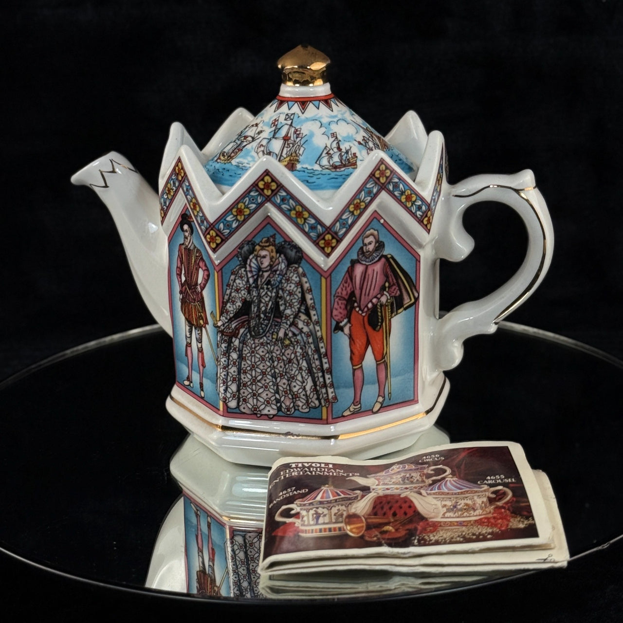 Sadler I Elizabeth Teapot England 1588 Spanish Armada Crown Lid Rare Queen 606g0