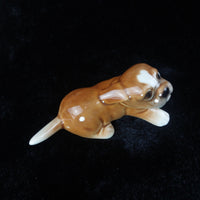 Thumbnail for Goebel West Germany Puppy Brown Figurine Hand Painted Vintage Dog Collectible 3