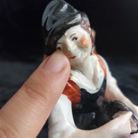 Thumbnail for Antique Staffordshire decor Figurines Seated Couple classic Pair 906g  see pics15