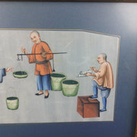 Thumbnail for 19th Century Chinese School Artisan Cutting Timber Framed Painting Bodycolor10