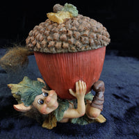 Thumbnail for Kensington Giftware with Box Good  13cm Longtailers Pixie Acorn Trinket Box deco6