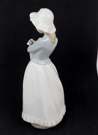 Thumbnail for Nao Girl Lladro Cuddling Puppy Figurine Blanket Porcelain firreplace decor Spain2