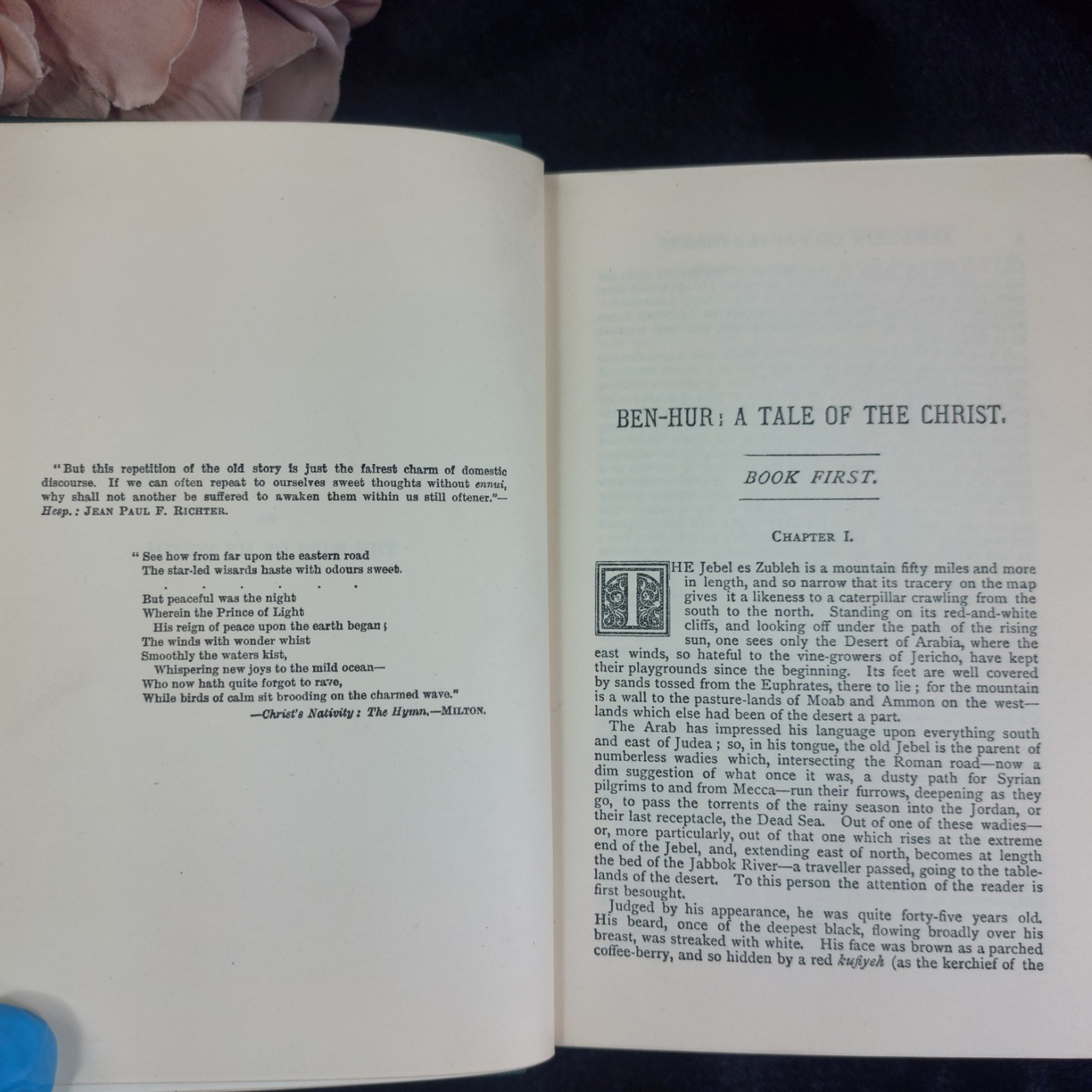 Wallace Ben-Hur & Mulock Olive Gilt Edge Books Antique Book 1903  Good Condition10