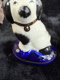 Thumbnail for Staffordshire Kent Ware Black-White Dog Pair Ceramic Ornament Decor8