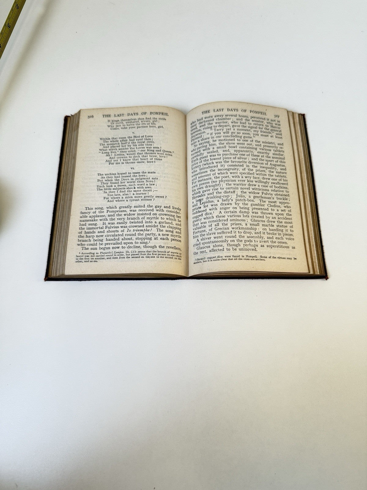 Collins Days Last of Pompeii Lord Lytton Antique Red Leather Gilt Spine 1890s9