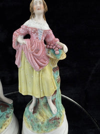 Thumbnail for Victorian 19th c Antique Staffordshire Style Figurines Grapes & Harvester couple10