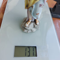 Thumbnail for Terpsichore Muse Figurine Lyre Scroll Floral Dress Antique German Porcelain 13