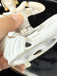 Thumbnail for Vintage Mid-Century Figurine Porcelain Set - Dancer with Two Candle Holders9