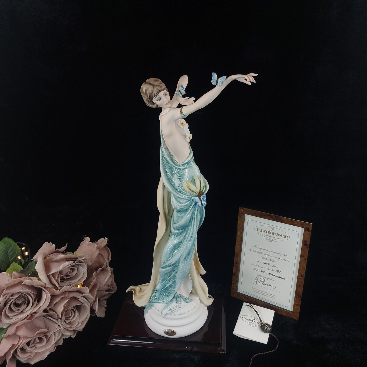 Florence Armani lady figurine Wings of Beauty Box & COA Limited Edition lux deco4