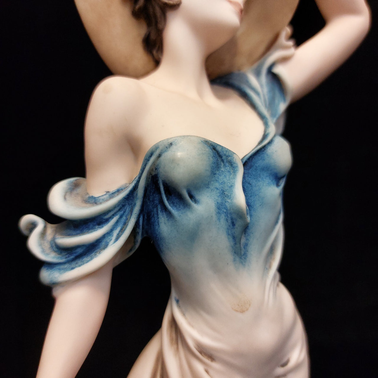 Florence Armani Joy Figurine Of The Year Blue Dress w Box gift 2002 Porcelain3