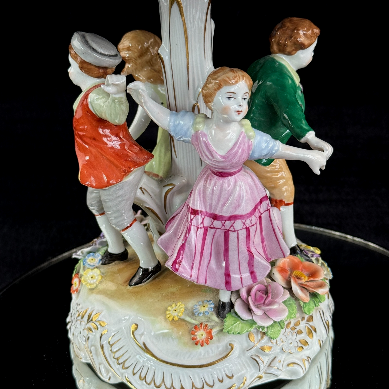 Antique Hand-Painted Royal KPM Bavaria Porcelain Table Lamp with Floral decor6
