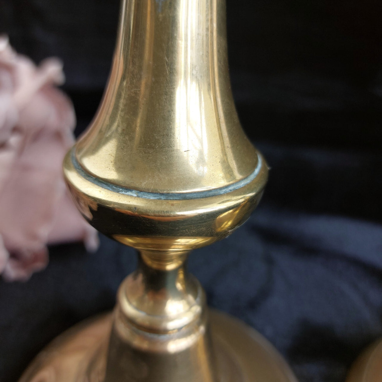 Elegant Design Antique Solid Brass Pair 9.5" Tapered Candlestick Holders 6