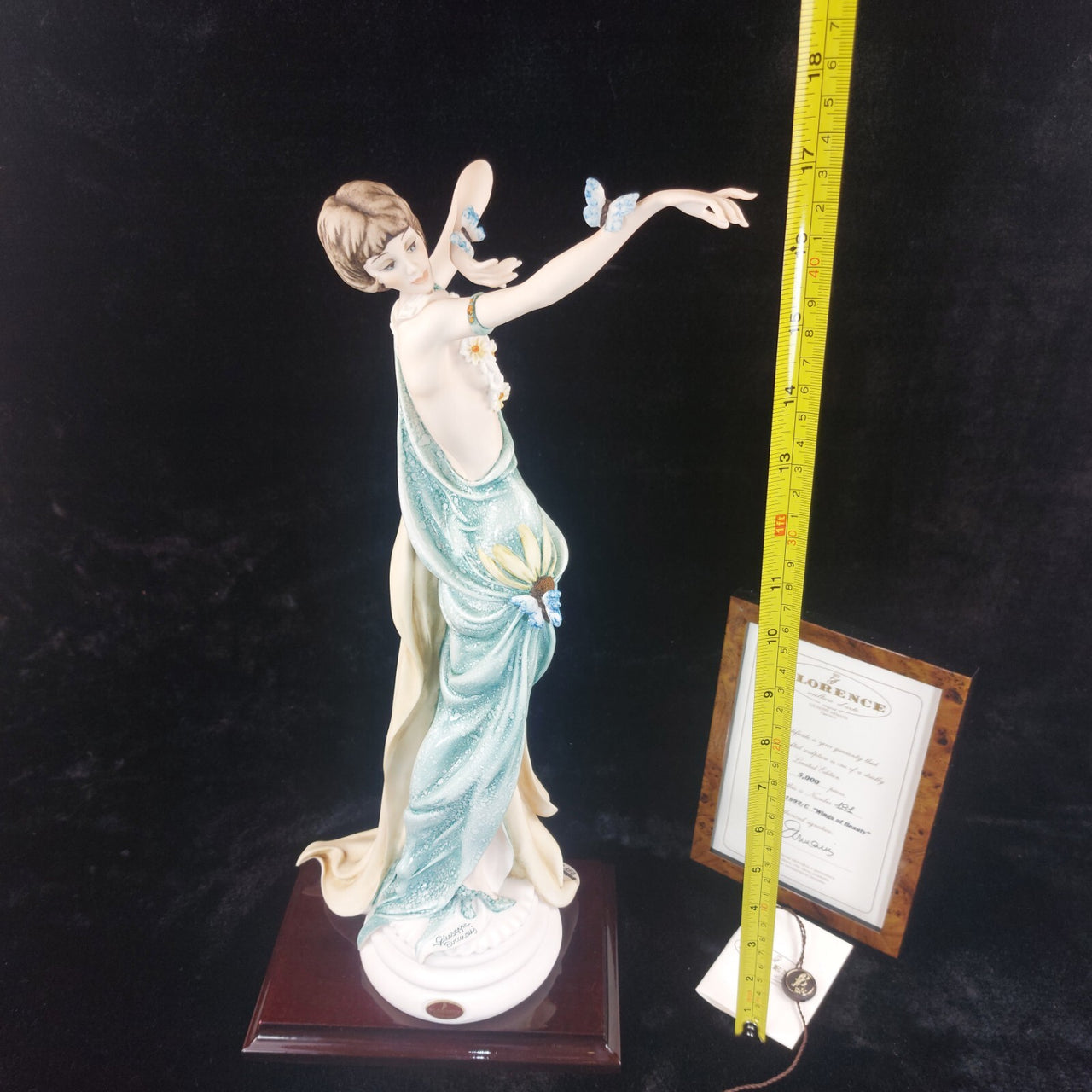 Florence Armani lady figurine Wings of Beauty Box & COA Limited Edition lux deco21