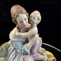 Thumbnail for Capodimonte Italian Figurine Porcelain Hand Painted Mother and Child Signed 