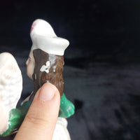 Thumbnail for Antique Staffordshire Woman Figurine Paint Loss Damaged Leg 9.5
